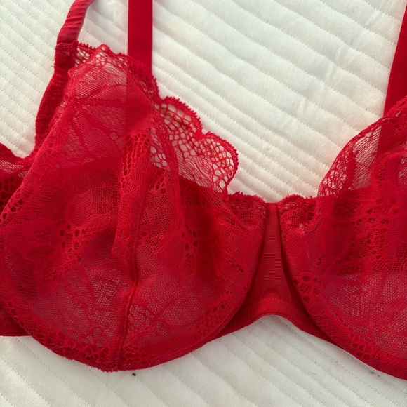 La Perla Malizia Elegant Red Lace Underwire Bra - Picture 2 of 5